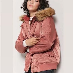 Forever 21 Faux Fur-Trimmed Parka Jacket